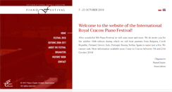 Desktop Screenshot of cracowpianofestival.com